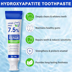 Hydroxyapatite Toothpaste - 7.5% Hydroxyapatite, Enamel Protection, Fluoride-Free, Gentle Mint, 240g 2-Pack - Damaged Box - BBE 03/2028