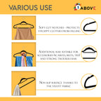 1ABOVE 50 Pack Velvet Hangers 44cm Black Non-Slip Heavy Duty Suit Hangers with Tie Bar & Swivel Hooks - Damaged Box