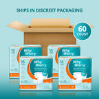 WhyWorry Adult Nappies for Women and Men, Large, 60 Count Incontinence Pads - Damaged Box