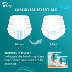 WhyWorry Adult Nappies for Women and Men, Large, 60 Count Incontinence Pads - Damaged Box