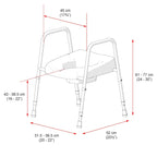NRS Healthcare Mowbray Toilet Seat and Frame Lite - Standard Width, Pre-Assembled M66625 - Very Good