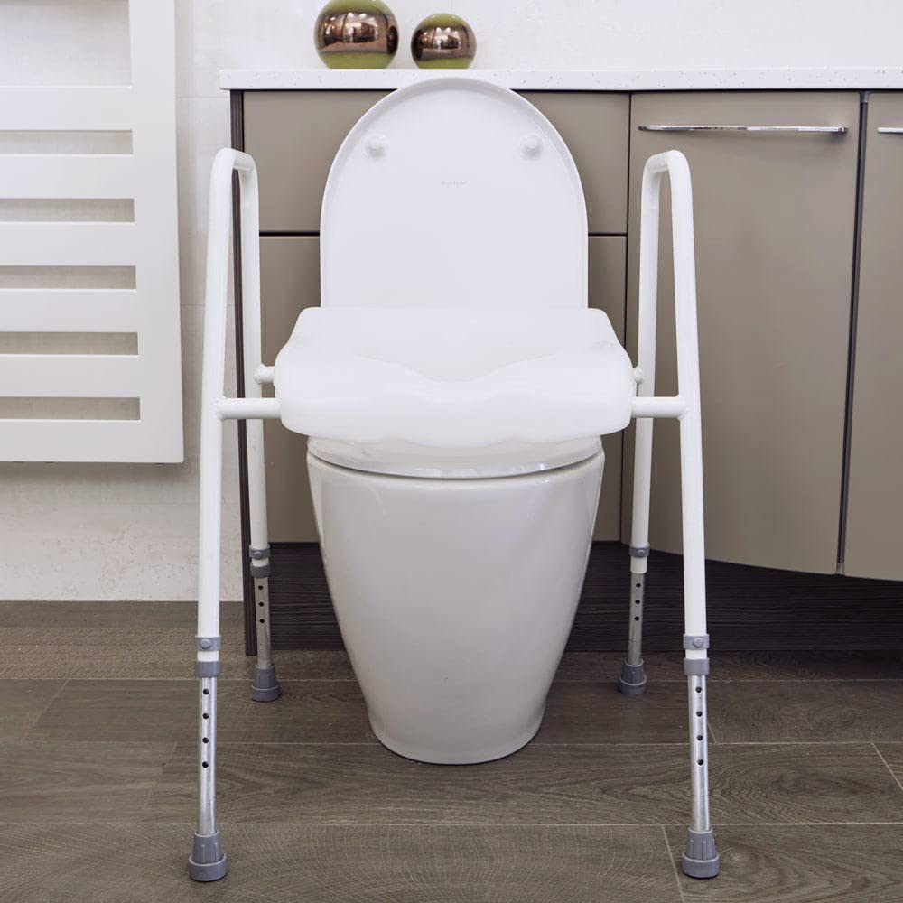 NRS Healthcare Mowbray Toilet Seat and Frame Lite - Standard Width, Pre-Assembled M66625 - Very Good