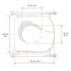 NRS Healthcare Mowbray Toilet Seat and Frame Lite - Standard Width, Pre-Assembled M66625 - Very Good