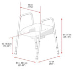 NRS Healthcare Mowbray Toilet Seat and Frame Lite - Standard Width, Pre-Assembled M66625 - Very Good