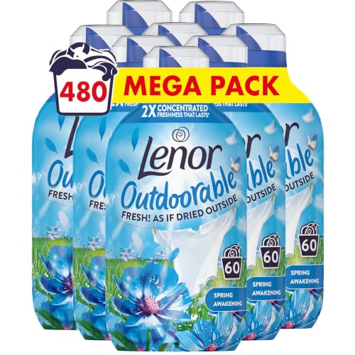 Lenor Outdoorable Fabric Conditioner 8x60 Washes Spring Awakening - Ultra Concentrated Laundry Softener - Damaged Box