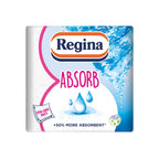 Regina Absorb Kitchen Roll 8 Rolls - 2-Ply Super Absorbent Paper Towel - New