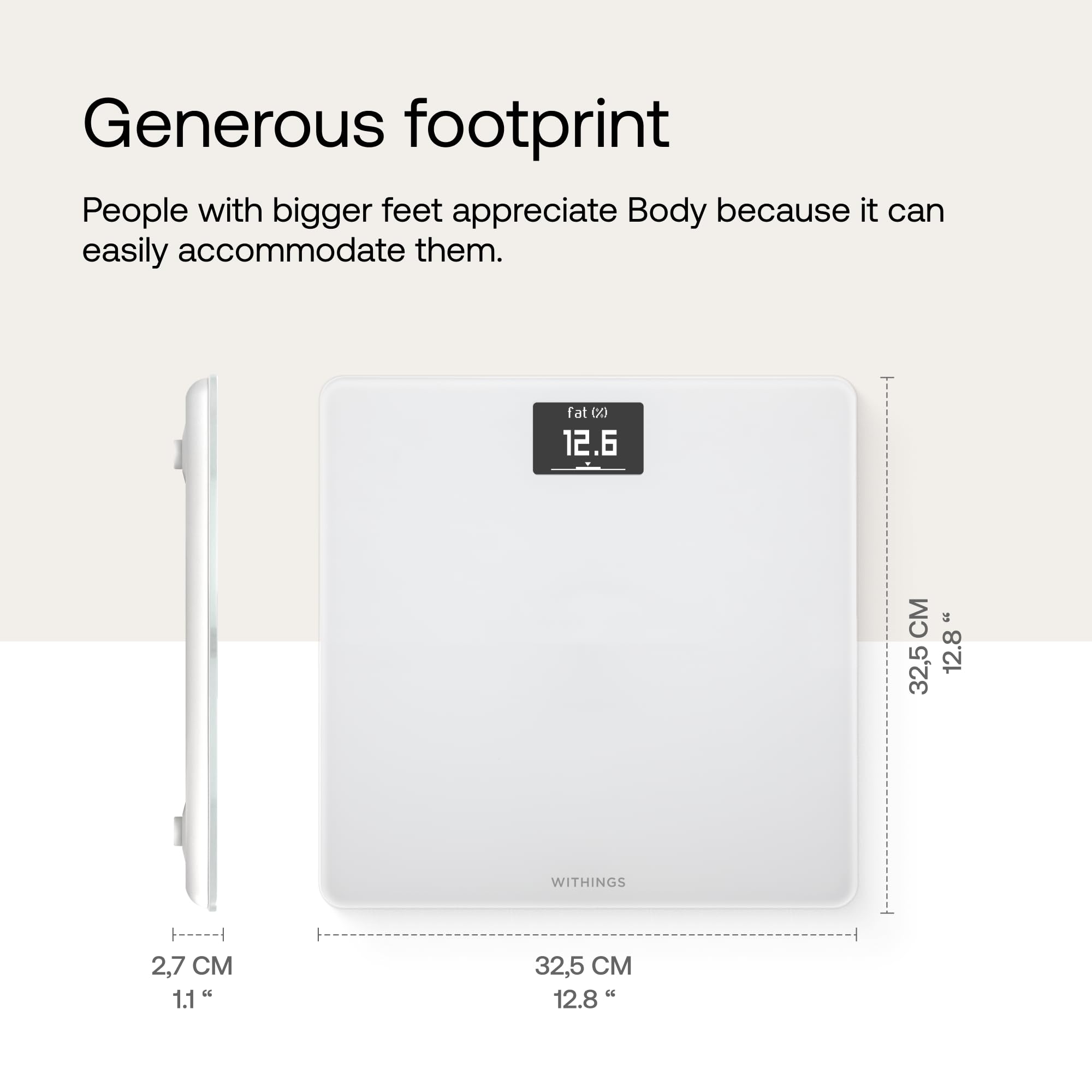 Withings Body Wi-Fi Smart Scale - Digital Bathroom Scales for Weight & BMI - App Sync via Bluetooth/Wi-Fi - White - Very Good