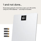 Withings Body Wi-Fi Smart Scale - Digital Bathroom Scales for Weight & BMI - App Sync via Bluetooth/Wi-Fi - White - Very Good