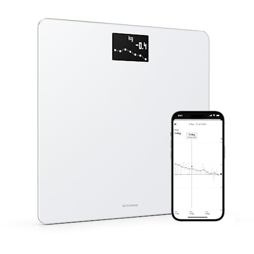 Withings Body Wi-Fi Smart Scale - Digital Bathroom Scales for Weight & BMI - App Sync via Bluetooth/Wi-Fi - White - Very Good