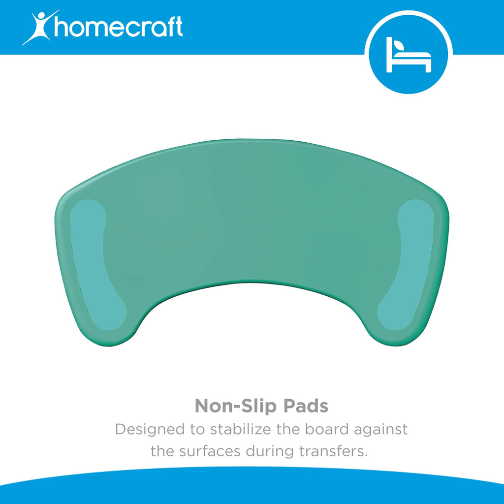 Days Curved Transfer Board - Wheelchair Slide Board for Disabled & Handicapped Users - Slip Resistant, 336lbs Capacity - Damaged Box