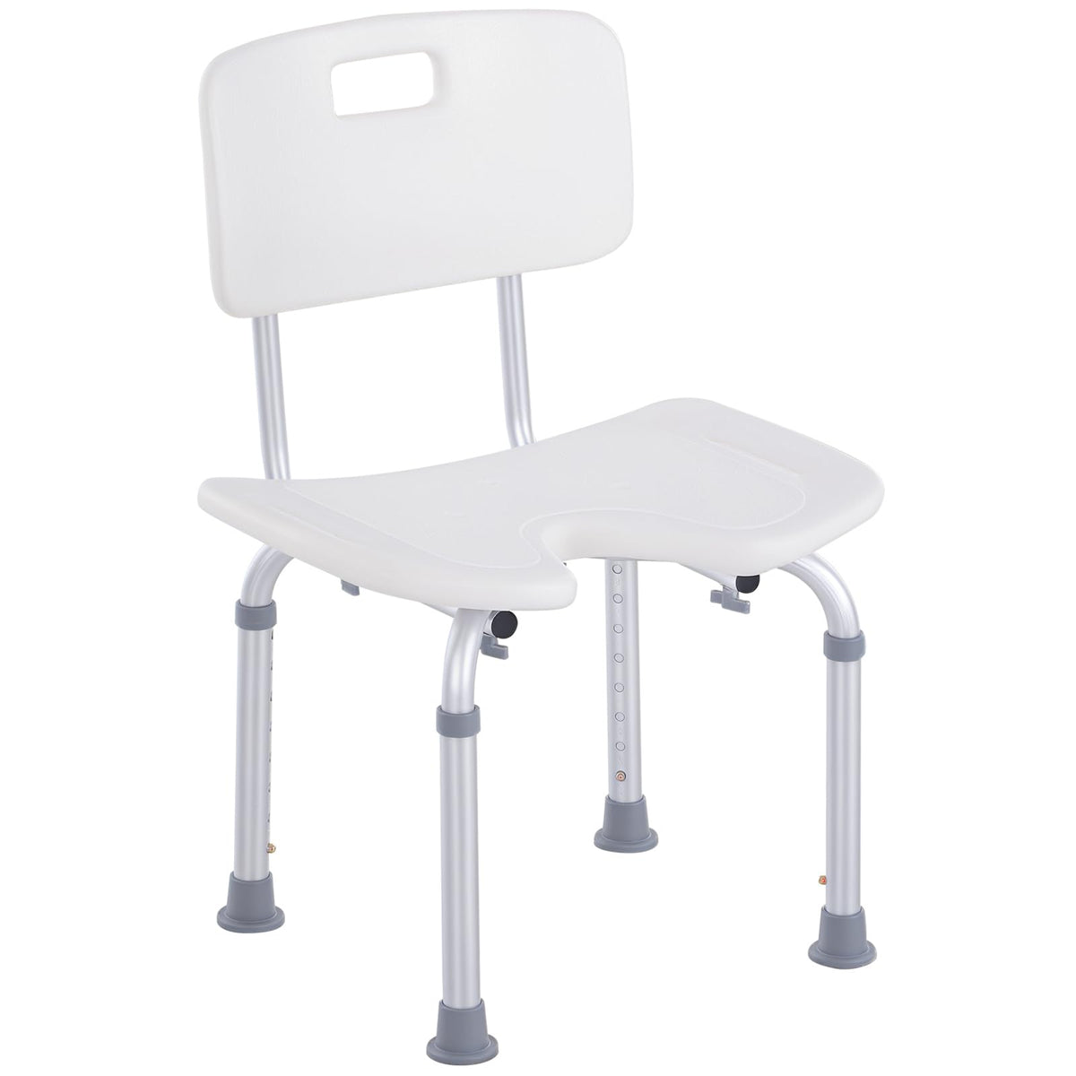 HOMCOM Shower Chair for the Elderly and Disabled, Height Adjustable, White - Very Good