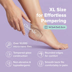 Glowxie XL Nano Glass Foot File - 2-in-1 Callus Remover & Heel Scraper for Hard Skin - Wet & Dry Pedicure Tool - Very Good