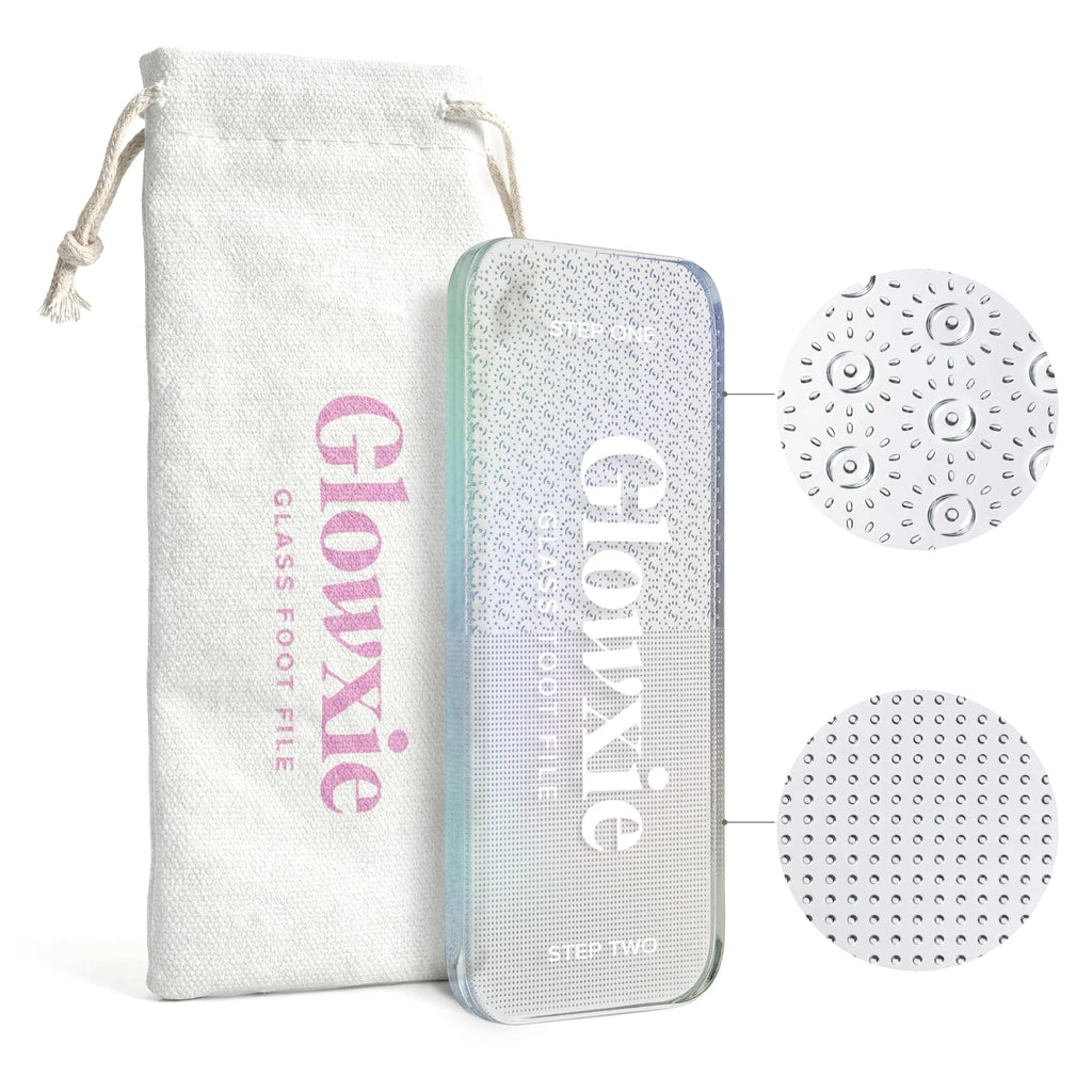 Glowxie XL Nano Glass Foot File - 2-in-1 Callus Remover & Heel Scraper for Hard Skin - Wet & Dry Pedicure Tool - Very Good