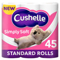 Cushelle Simply Soft Toilet Roll, 45 Standard Rolls - Damaged Box