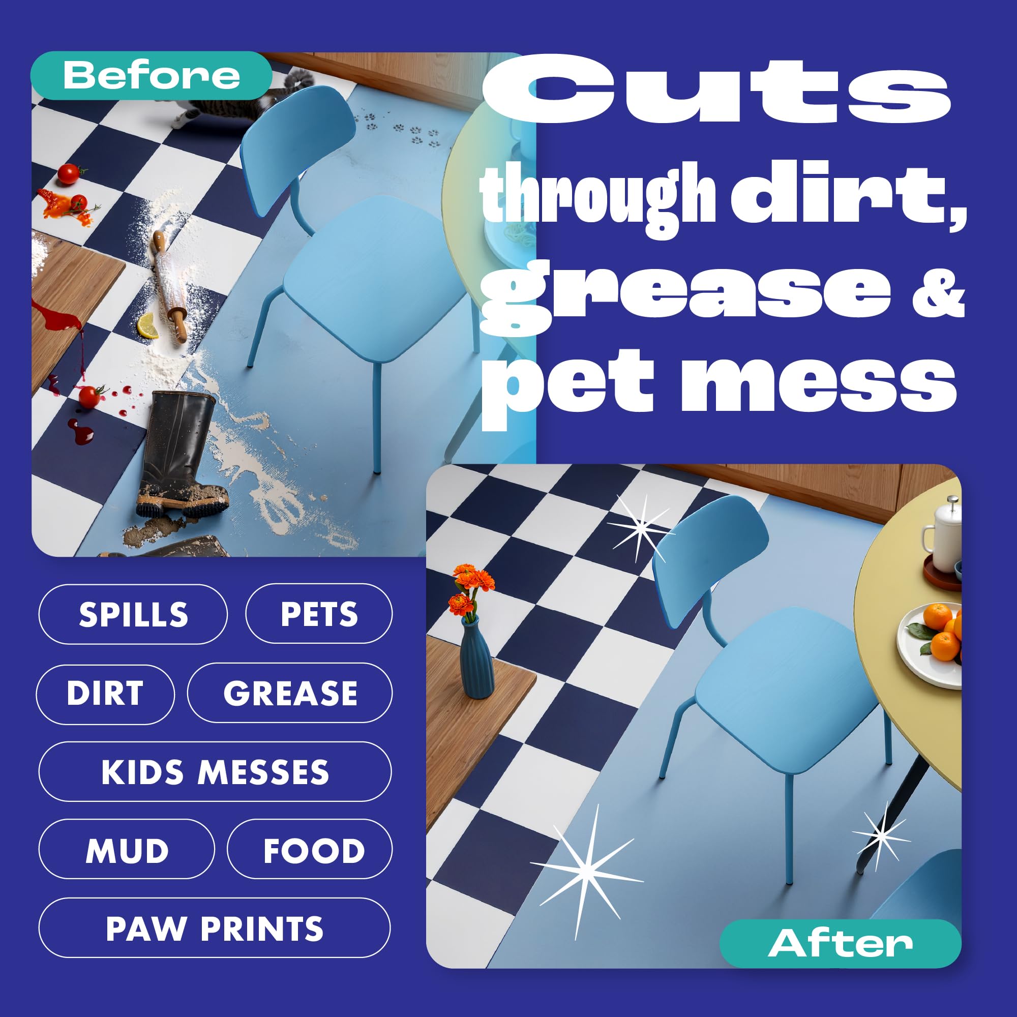 Dirtbusters Concentrated Hard Floor Cleaner Liquid 5L - Wood Laminate Vinyl Tile Multi-Surface Pet Safe - Clementine Fresh - Damaged Box