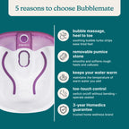 Homedics BubbleMate Foot Spa Massager - Keep Warm Function - Pedicure Relaxation - New