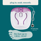 Homedics BubbleMate Foot Spa Massager - Keep Warm Function - Pedicure Relaxation - New
