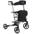 Days Deluxe Lightweight Folding Rollator - 4 Wheel, Adjustable Seat Height, Easy Storage & Travel, Carry Bag, Mobility Aid - New
