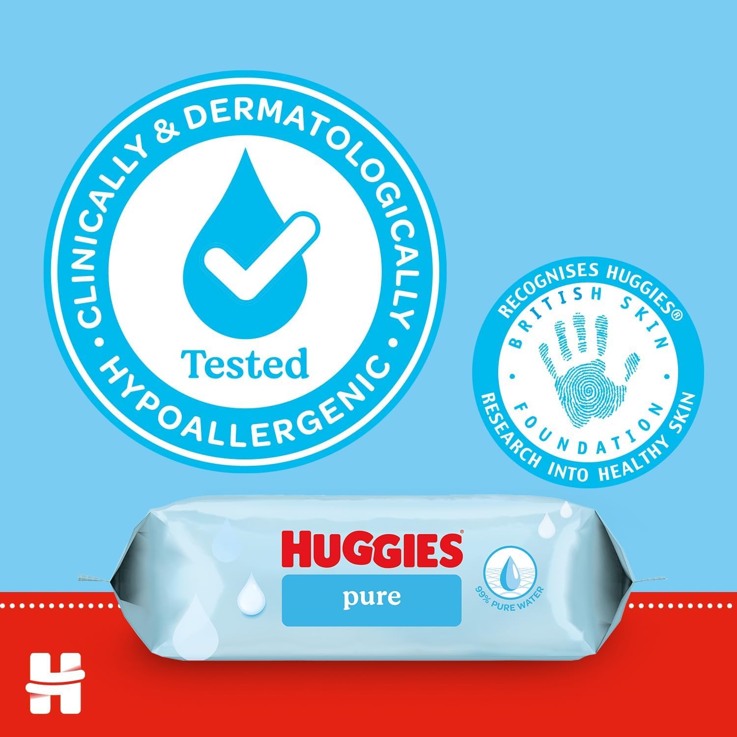 Huggies Pure Plastic Free Baby Wipes - Pack of 24 (1152 Wipes) - 99% Water Wet Wipes, Fragrance Free, Hypoallergenic, Better Cleaning, Soft and Gentle on Babies' Delicate Skin - New