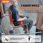 VEVOR EMS Stair Chair - Foldable Aluminum Emergency Evacuation Wheelchair - 350 lbs Load Capacity - 2 Wheels - Good
