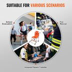 VEVOR EMS Stair Chair - Foldable Aluminum Emergency Evacuation Wheelchair - 350 lbs Load Capacity - 2 Wheels - Good