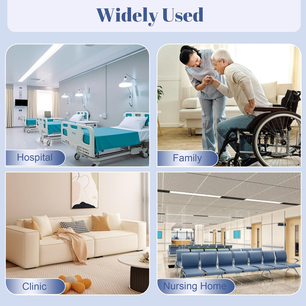 Aleawol IV Drip Stand with 4 Hooks - Portable Infusion Pole - Height Adjustable Telescopic Rolling IV Pole for Hospital Home Clinic - Damaged Box