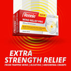 Rennie Wind Relief Pro, Effective Relief from Flatulence and Gas-Related Complaints, 250 mg Simeticone, 50 Soft Gel Capsules - Damaged Box - BBE 03/2027