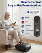 COMFIER Foot Massager - Shiatsu, Deep Kneading, Vibration, Rolling, Compression, Heat - Plantar Fasciitis Relief - Remote Control - Damaged Box