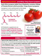 Vitabiotics Ultra Lycopene - 30 Tablets - Antioxidant Supplement - Pack of 1 - Damaged Box - BBE 06/2028