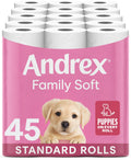 Andrex Family Soft Toilet Roll - 45 Toilet Rolls, Bulk Buy, Fragrance Free, FSC Certified - Good