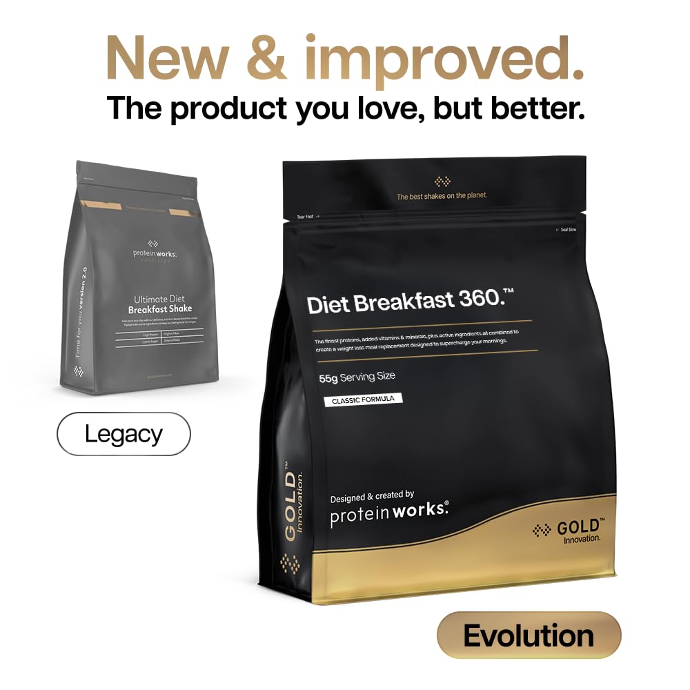 Protein Works | Diet Breakfast 360 - Gold, Summer Berries, 9 Servings, 500g - New - BBE 08/2027