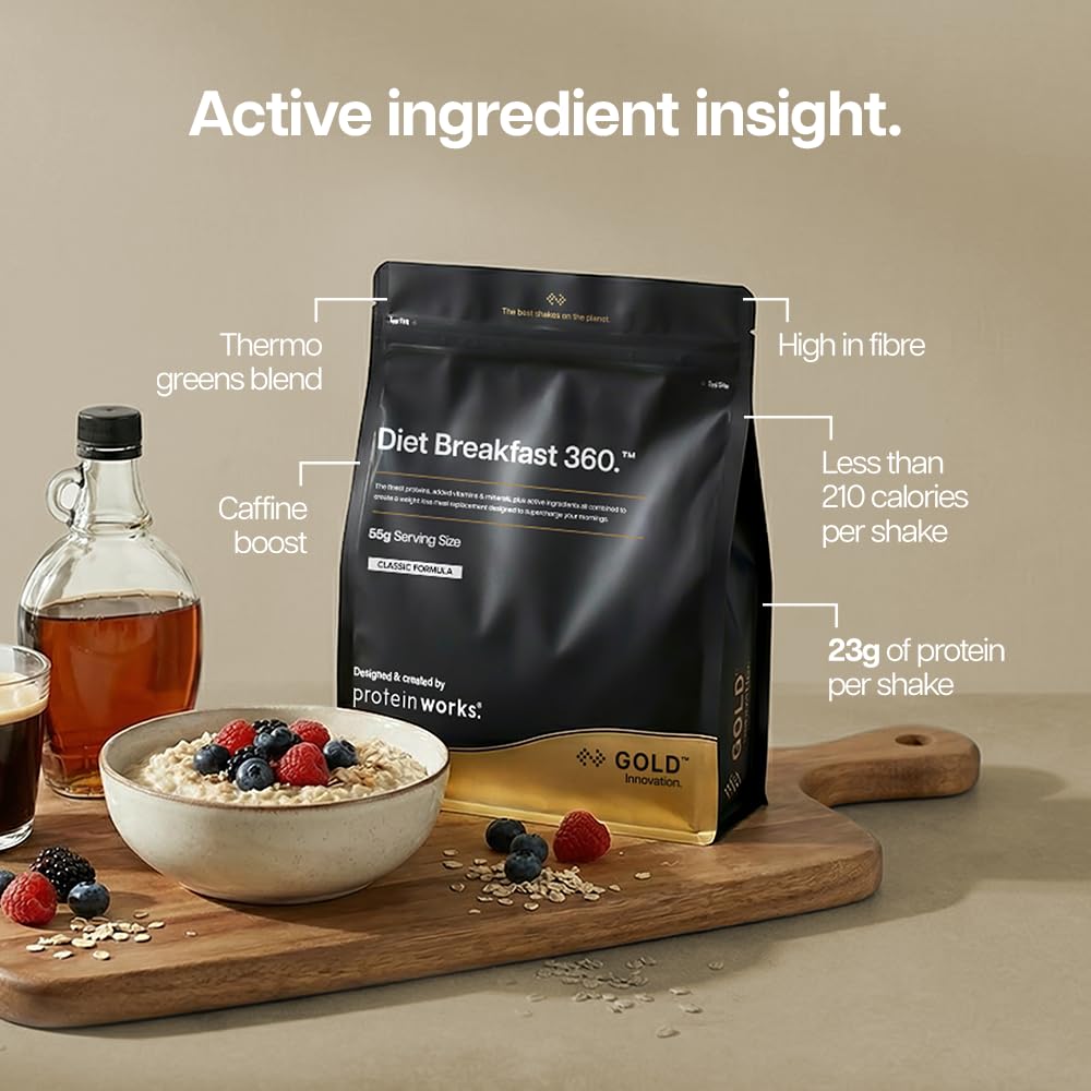 Protein Works | Diet Breakfast 360 - Gold, Summer Berries, 9 Servings, 500g - New - BBE 08/2027