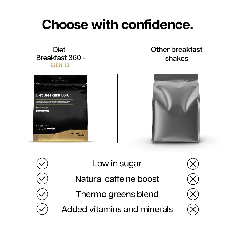 Protein Works | Diet Breakfast 360 - Gold, Summer Berries, 9 Servings, 500g - New - BBE 08/2027