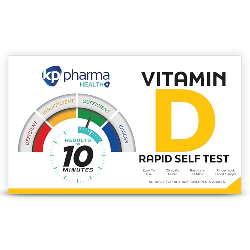 KP Pharma Vitamin D Test Kit - At Home UV Deficiency & Insufficiency Level Check - Clinically Tested CE Certified - 2 Pack - New - BBE 05/2026