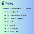 KP Pharma Vitamin D Test Kit - At Home UV Deficiency & Insufficiency Level Check - Clinically Tested CE Certified - 2 Pack - New - BBE 05/2026