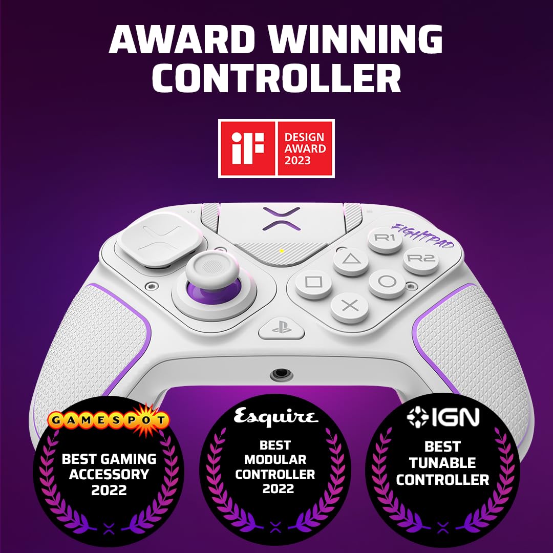 Turtle Beach PDP PDP Victrix Pro BFG White Wireless Gaming Controller for Playstation 5 / PS5, PS4, PC, Modular Gamepad, Remappable Buttons, Customizable Triggers/Paddles/D-Pad, PC App - Like New