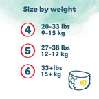 Pampers Harmonie Nappy Pants Size 6, 132 Nappies, 15kg+, Monthly Pack, Gentle Skin Protection and 360^0 Comfort Fit - Damaged Box