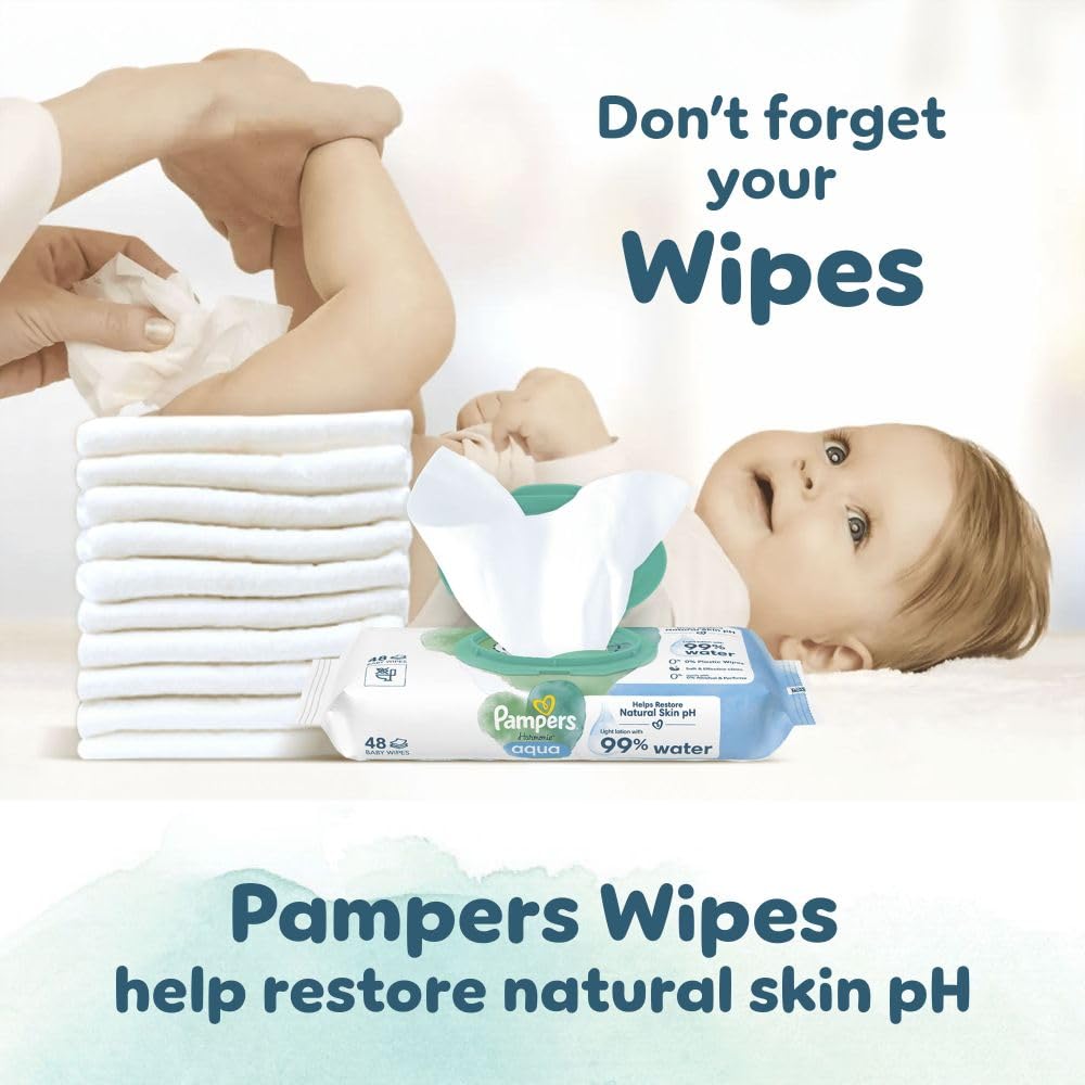 Pampers Harmonie Nappy Pants Size 6, 132 Nappies, 15kg+, Monthly Pack, Gentle Skin Protection and 360^0 Comfort Fit - Damaged Box