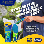 Scholl GelActiv Trainer Insoles Men's UK 7-12 - All Day Comfort Running Shoe Shock Absorption GelWave - New
