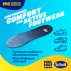 Scholl GelActiv Trainer Insoles Men's UK 7-12 - All Day Comfort Running Shoe Shock Absorption GelWave - New