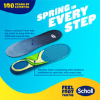 Scholl GelActiv Trainer Insoles Men's UK 7-12 - All Day Comfort Running Shoe Shock Absorption GelWave - New