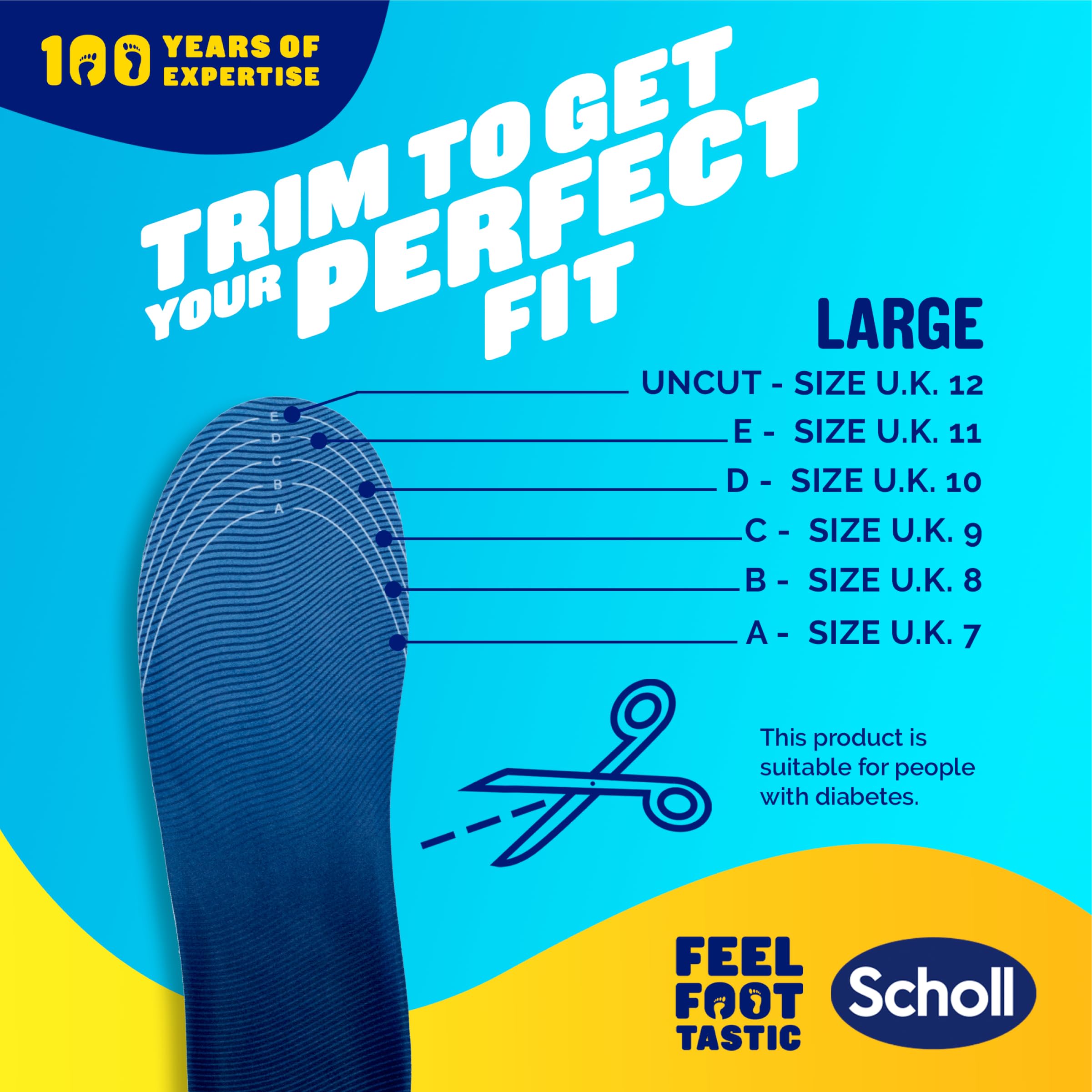Scholl GelActiv Trainer Insoles Men's UK 7-12 - All Day Comfort Running Shoe Shock Absorption GelWave - New