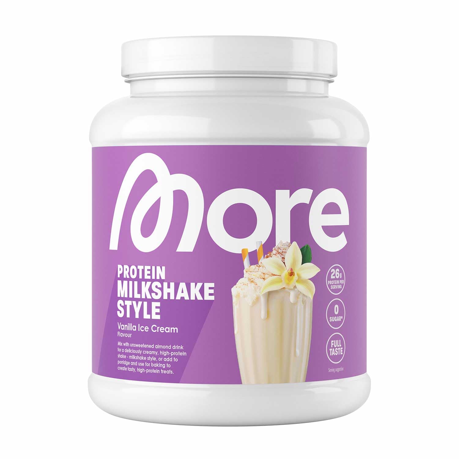 More Protein, Cream, 600 g, 1.32 lbs, 12 Servings, Mix of whey Concentrate and Casein, Ideal for Building and maintaining Muscle, with lactase, Perfect for Cooking and Baking - Made in Germany - New