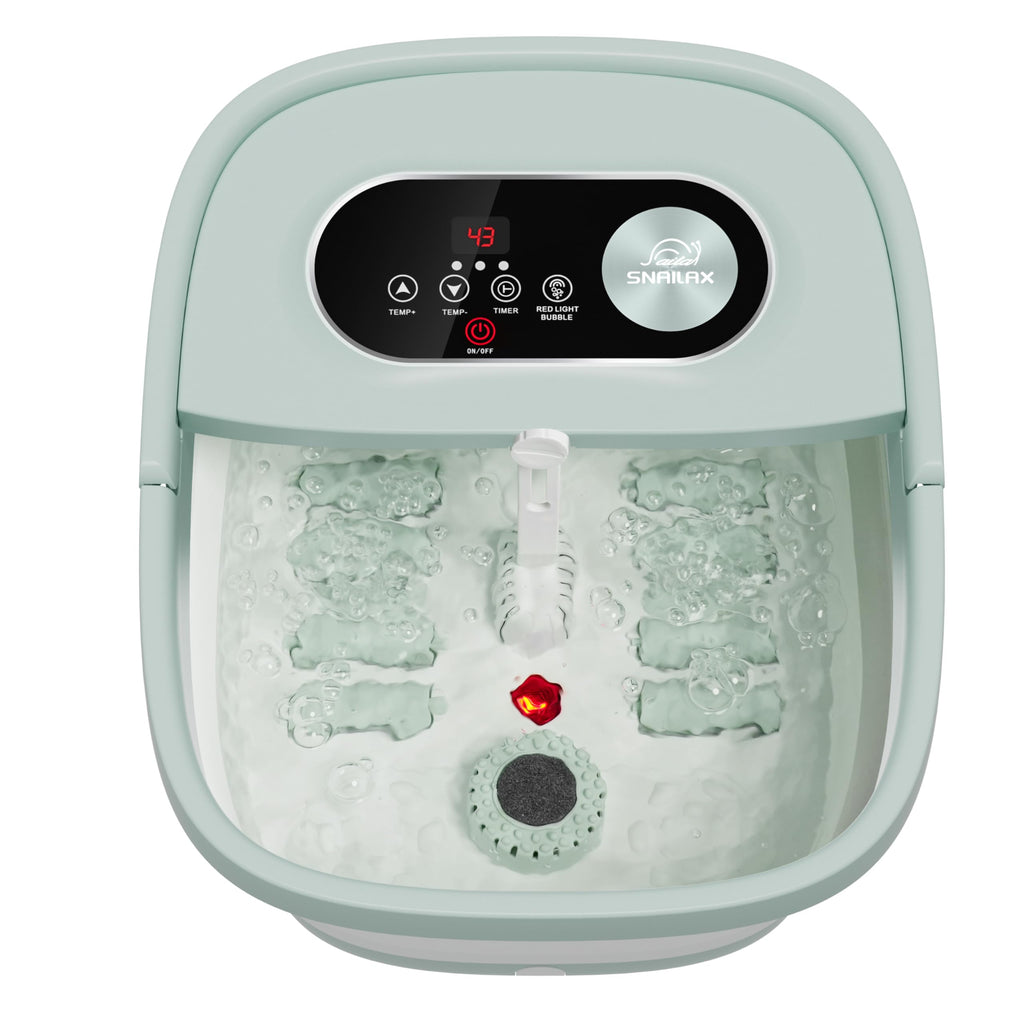 Snailax Shiatsu Foot Massager with Heat - Deep Kneading, Compression, Vibration - Foot Warmer for Plantar Fasciitis, Neuropathy - Size 13 - Damaged Box
