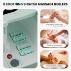 Snailax Shiatsu Foot Massager with Heat - Deep Kneading, Compression, Vibration - Foot Warmer for Plantar Fasciitis, Neuropathy - Size 13 - Damaged Box