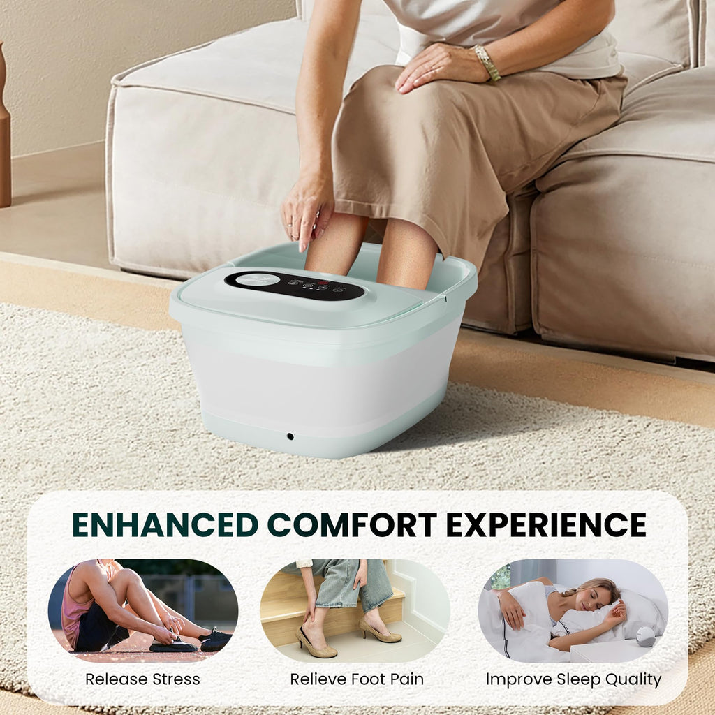 Snailax Shiatsu Foot Massager with Heat - Deep Kneading, Compression, Vibration - Foot Warmer for Plantar Fasciitis, Neuropathy - Size 13 - Damaged Box