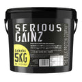 Serious Gainz, 5kg (40 Servings) - Mass Gainer Protein Powder, ~27g Protein, ~460 Calories, ~74g Carbs - Weight Gainer Shake with Whey Isolate & Oat Flour - Post-Workout Recovery - Banana - New - BBE 03/2029