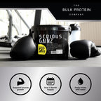 Serious Gainz, 5kg (40 Servings) - Mass Gainer Protein Powder, ~27g Protein, ~460 Calories, ~74g Carbs - Weight Gainer Shake with Whey Isolate & Oat Flour - Post-Workout Recovery - Banana - New - BBE 03/2029