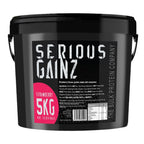 Serious Gainz, 5kg (40 Servings) - Mass Gainer Protein Powder, ~27g Protein, ~460 Calories, ~74g Carbs - Weight Gainer Shake with Whey Isolate & Oat Flour - Post-Workout Recovery - Banana - New - BBE 03/2029