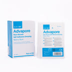Blue Dot Advapore Fabric Non-Woven Self Adhesive Wound Dressing 50-Piece Set, 10 cm x 15 cm Size - Damaged Box